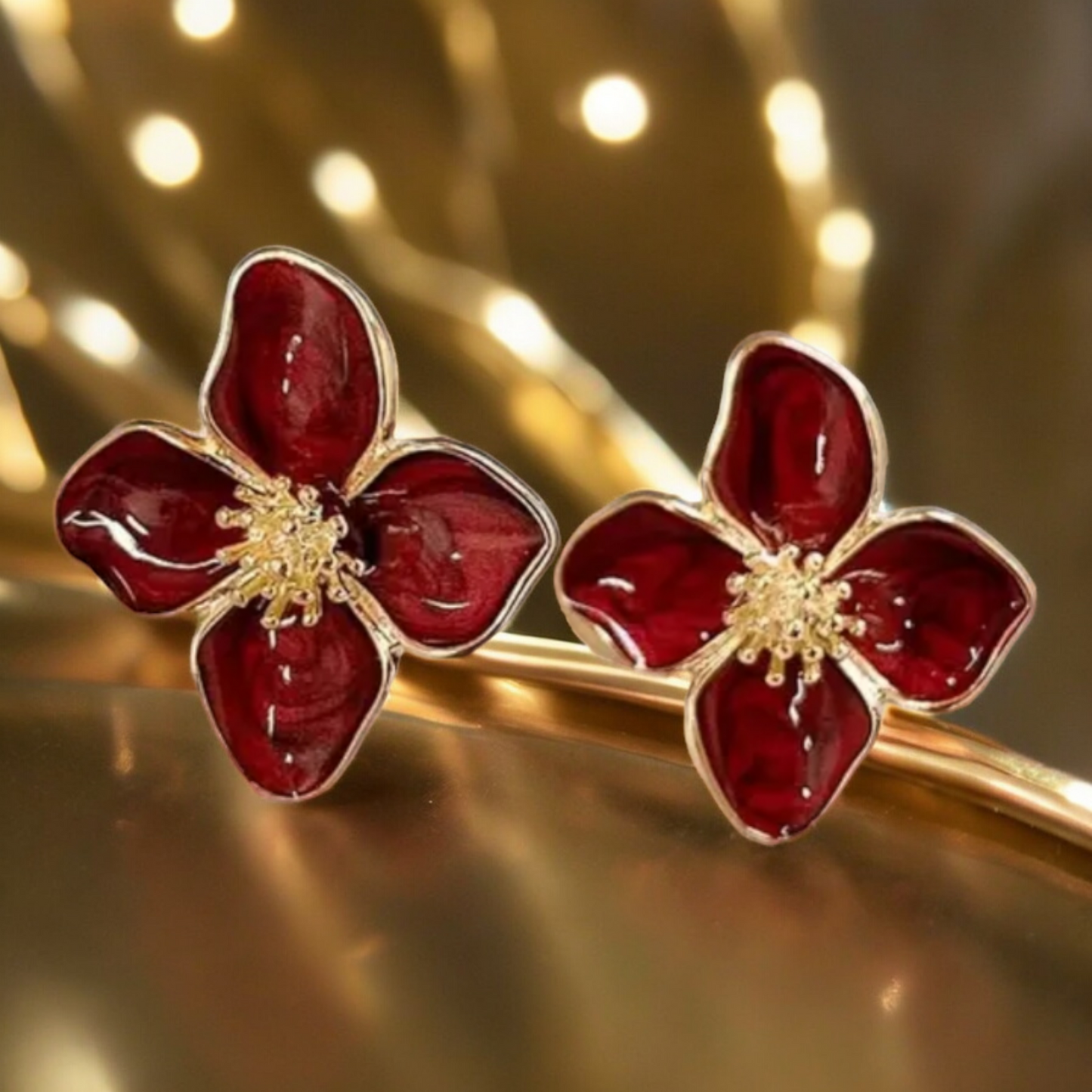 Red Petal earrings_ Lifeluxe jewelry trending beautiful