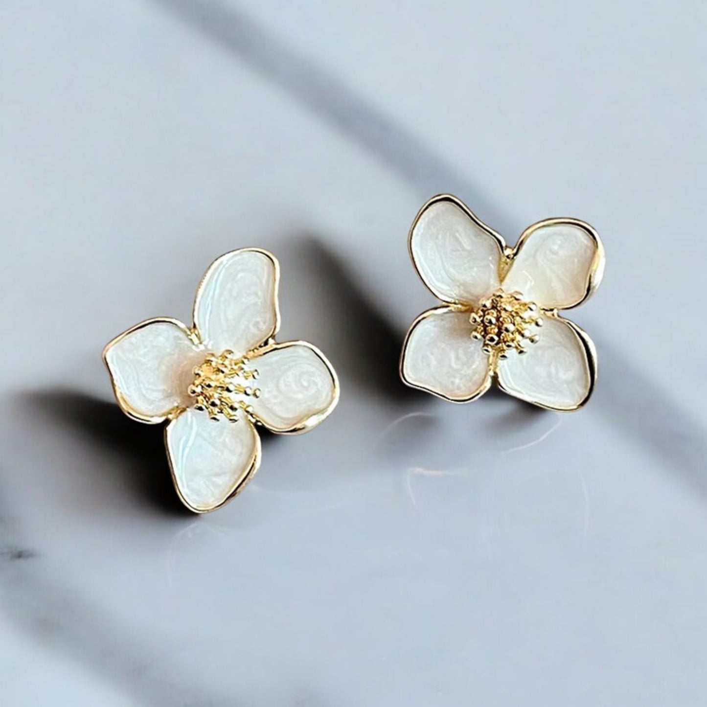 White Petal earrings _Lifeluxe jewelry trending beautiful